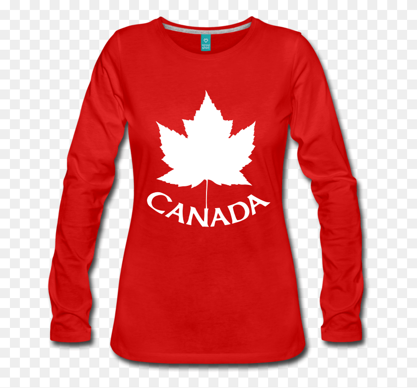655x721 Canada T Shirts Long Sleeve Canadian Flag Souvenir, Leaf, Plant, Long Sleeve HD PNG Download