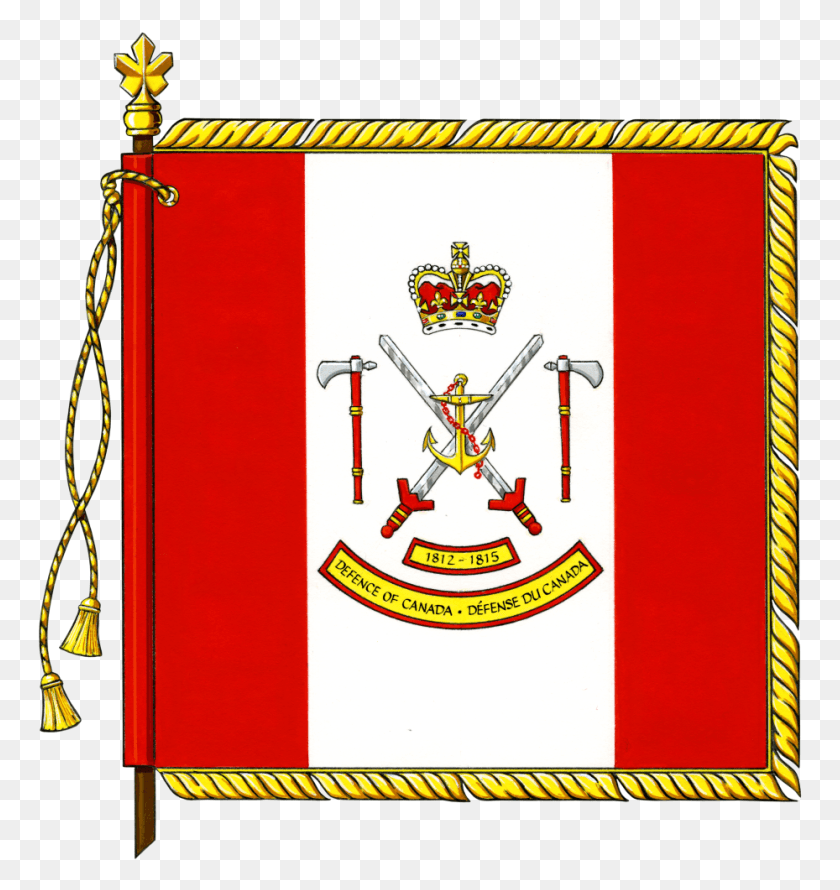 765x830 Las Fuerzas Canadienses Guerra De 1812 Bandera Conmemorativa Guerra De 1812 Milicia Bandera, Armadura, Texto, Escudo Hd Png