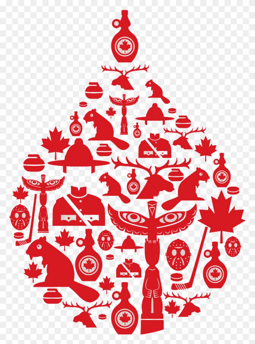 792x1090 Канадские Иллюстрации, Елка, Растение, Рождественская Елка Hd Png Скачать