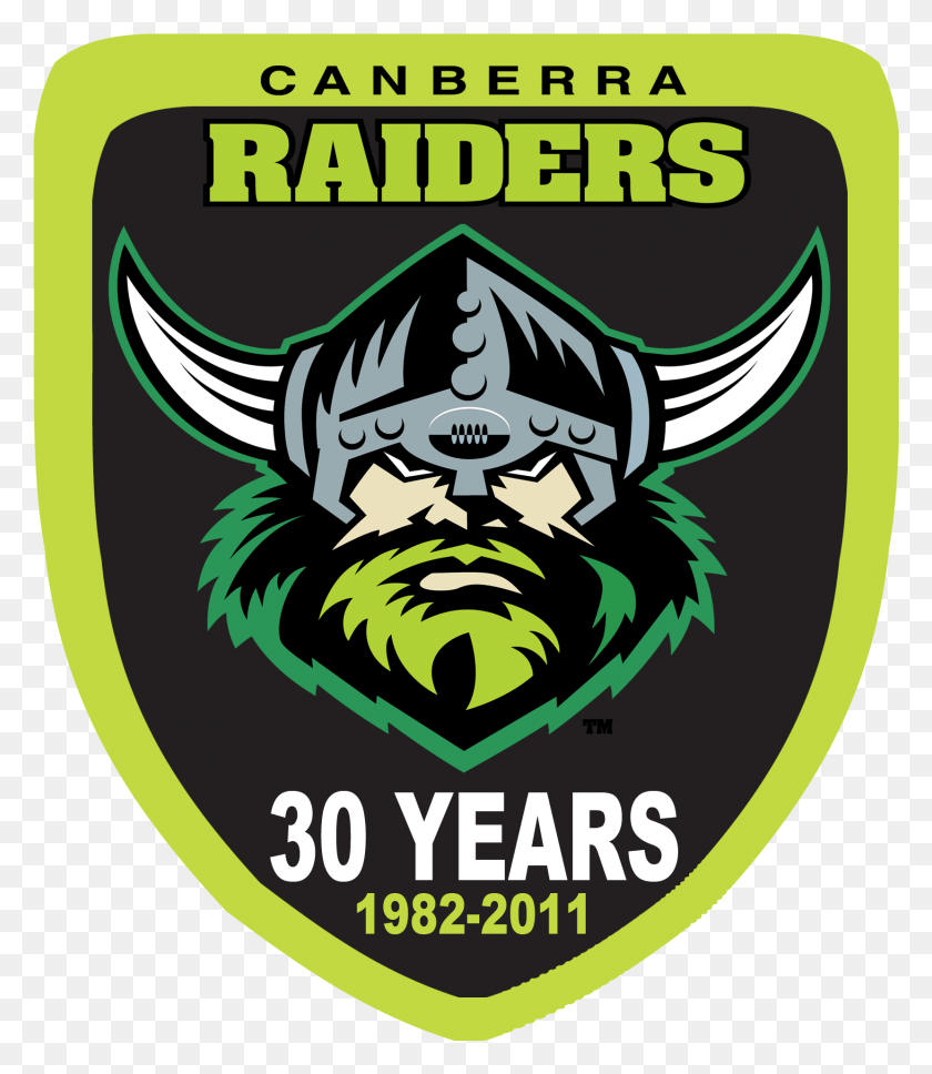 1659x1932 Canberra Raiders 30 Year Anniversary Logo Nrl Raiders, Symbol, Trademark, Badge HD PNG Download