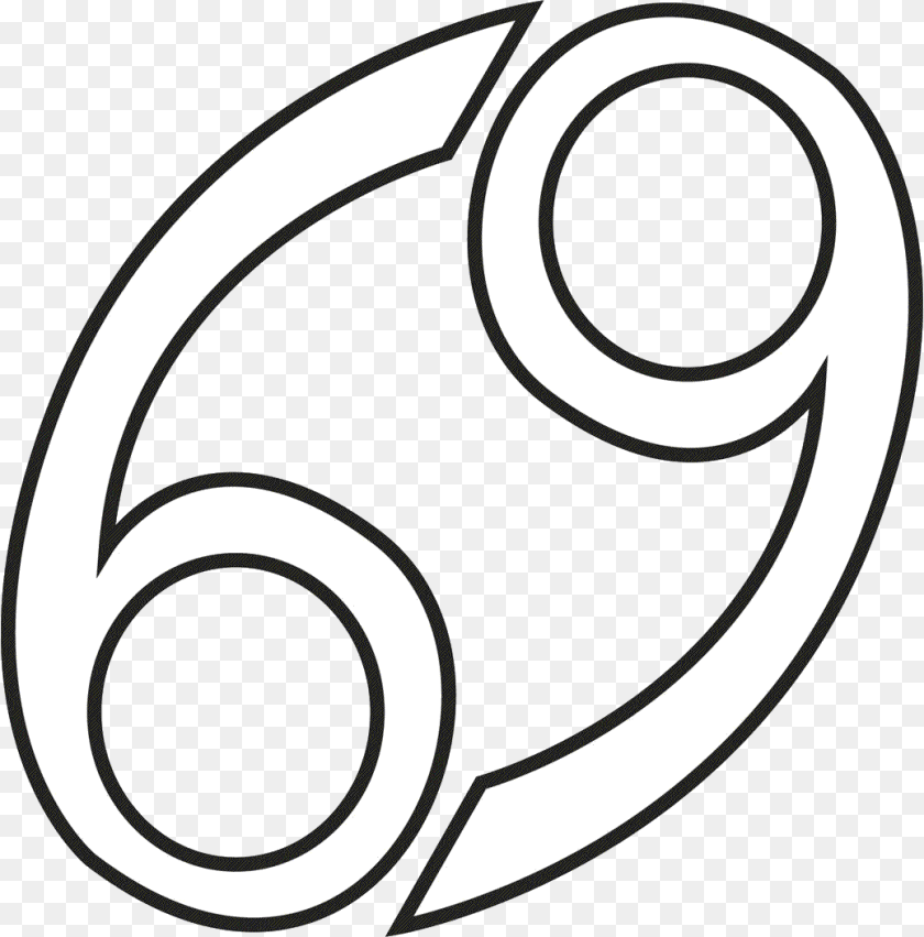 Cancer Zodiac, Symbol, Text, Number Clipart PNG