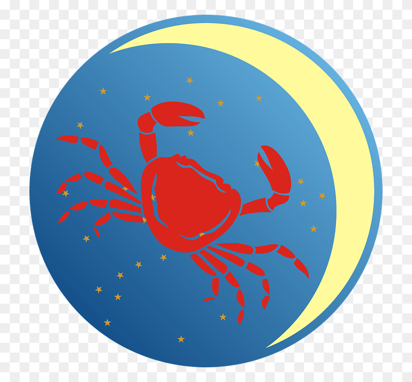 720x720 Descargar Png Cáncer Signo Del Zodíaco Zodíaco Luna Estrella Símbolo Cáncer, Vida Marina, Animal, Alimentos Hd Png
