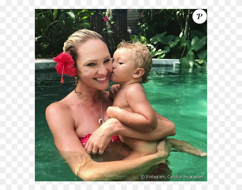 599x599 Candice Swanepoel Et Son Fils Anac Au Brsil Candice Swanepoel Janvier 2018, Water, Person, Plant HD PNG Download