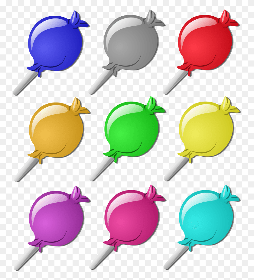 757x866 Candies Lollipop Clip Art, Candy, Food, Sweets HD PNG Download