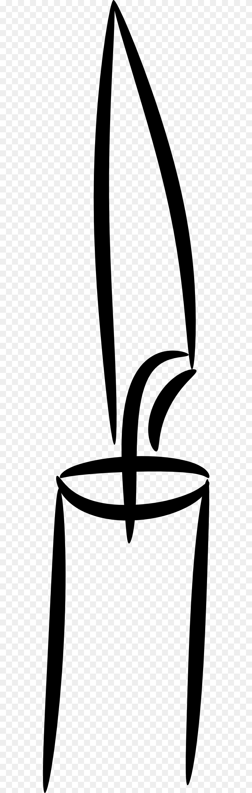 Candle Clipart Black And White, Stencil, Blade, Dagger, Knife Sticker PNG