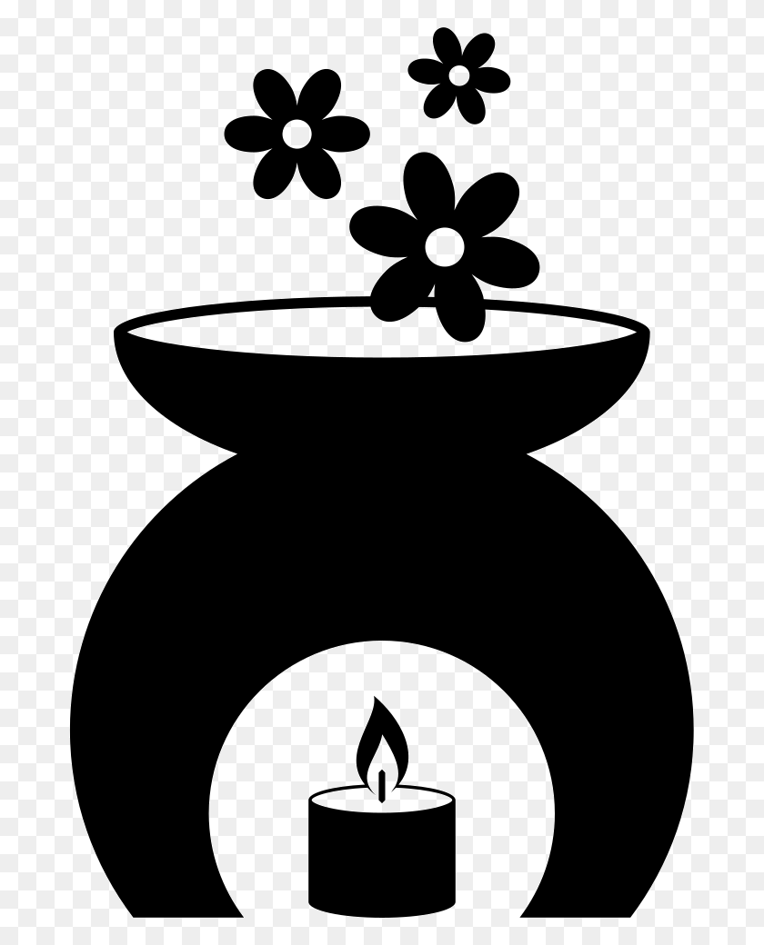 687x980 Candle Vector Scented Fragrance Oil Clipart, Stencil, Bowl HD PNG Download