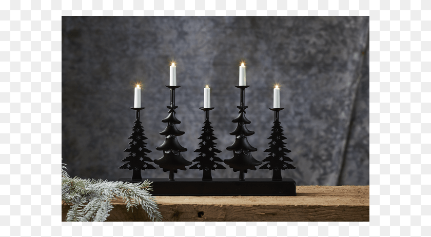 601x402 Candlestick Walder Adventsstake Svart, Candle, Tree, Plant HD PNG Download