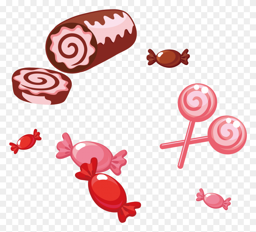 2586x2331 Candy Cartoon Cute Little Transprent Bolo De Rolo, Food, Lollipop, Dulces Hd Png