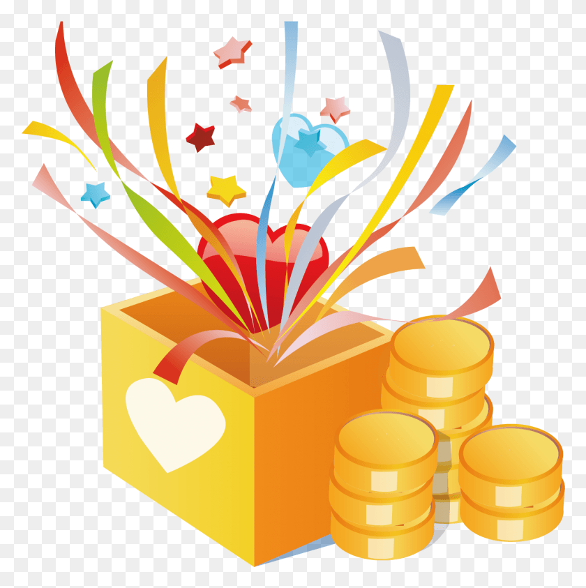 1371x1378 Candy Clipart Boxed New Year Gift Cartoon, Treasure, Graphics HD PNG Download