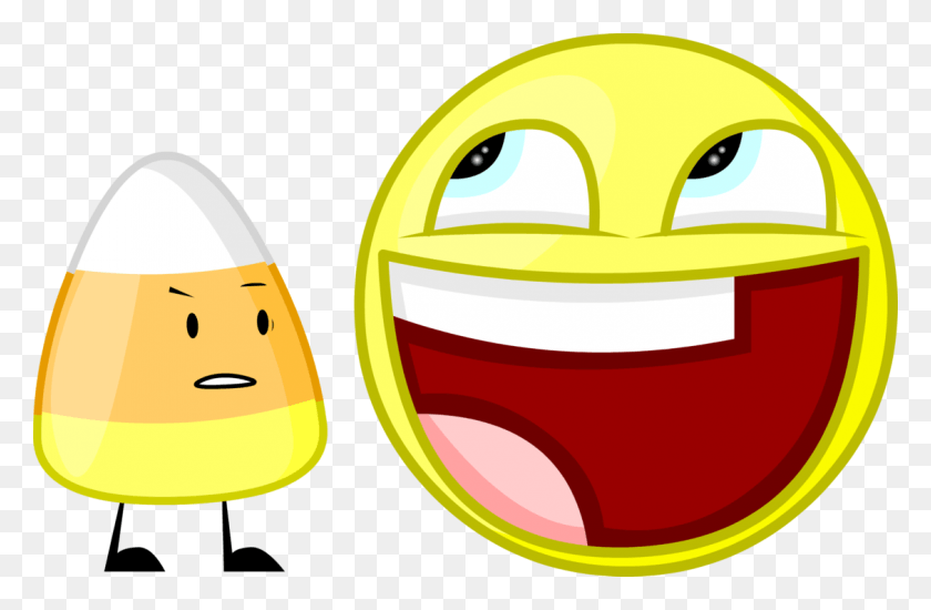 1128x709 Candy Corn And Epic Face By Meleeobjects4 Cartoon, Plant, Fruit, Food HD PNG Download