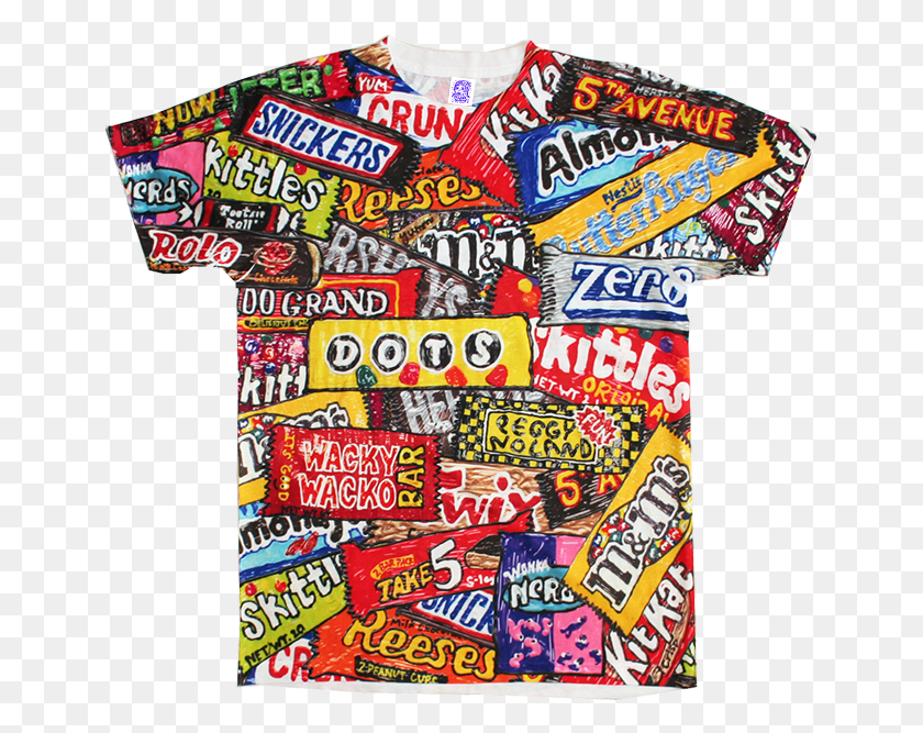 650x607 Candy Crush Wacky Wacko Tee All Candy Destroyed Футболка, Одежда, Одежда, Текст Png Скачать