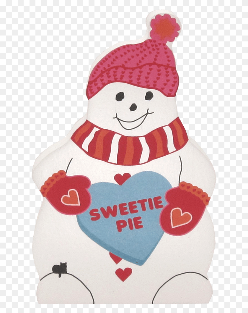 627x998 Candy Heart Valentine Snowman Purrsonalize Me Pink Snowman Valentine, Toy, Figurine, Plush HD PNG Download