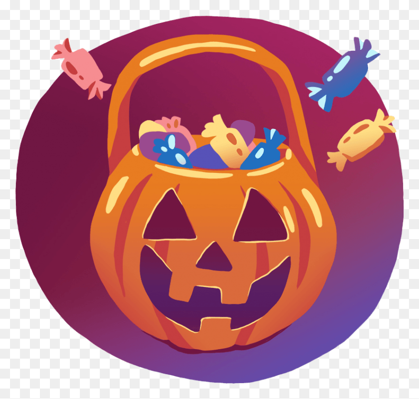 824x783 Candy Jack O39 Lantern, Halloween, Pumpkin, Vegetable HD PNG Download