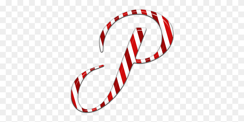 358x363 Candycane Letter P Text Candy Image Illustration, Photography, Whip HD PNG Download