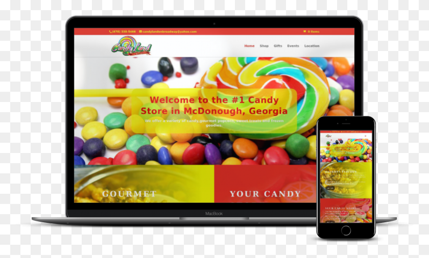 2200x1259 Candyland On Broadway Screen Wallpaper Candy, Electronics, Monitor, Display HD PNG Download