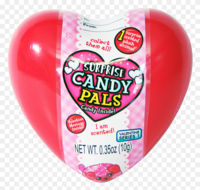 937x883 Descargar Png Candyrific Valentine Surprise Candy Pals Series Globo, Chicle, Corazón, Plectro Hd Png