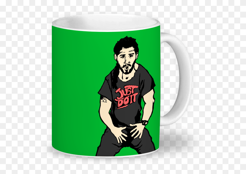 578x534 Caneca Just Do It Shia Labeouf De Fagner A Mug, Coffee Cup, Cup, Person HD PNG Download