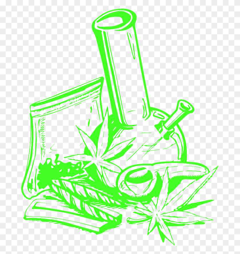 691x829 Cannabis Bong Graphic Cool Drawings Of Weed, Leaf, Plant, Lawn Mower HD PNG Download