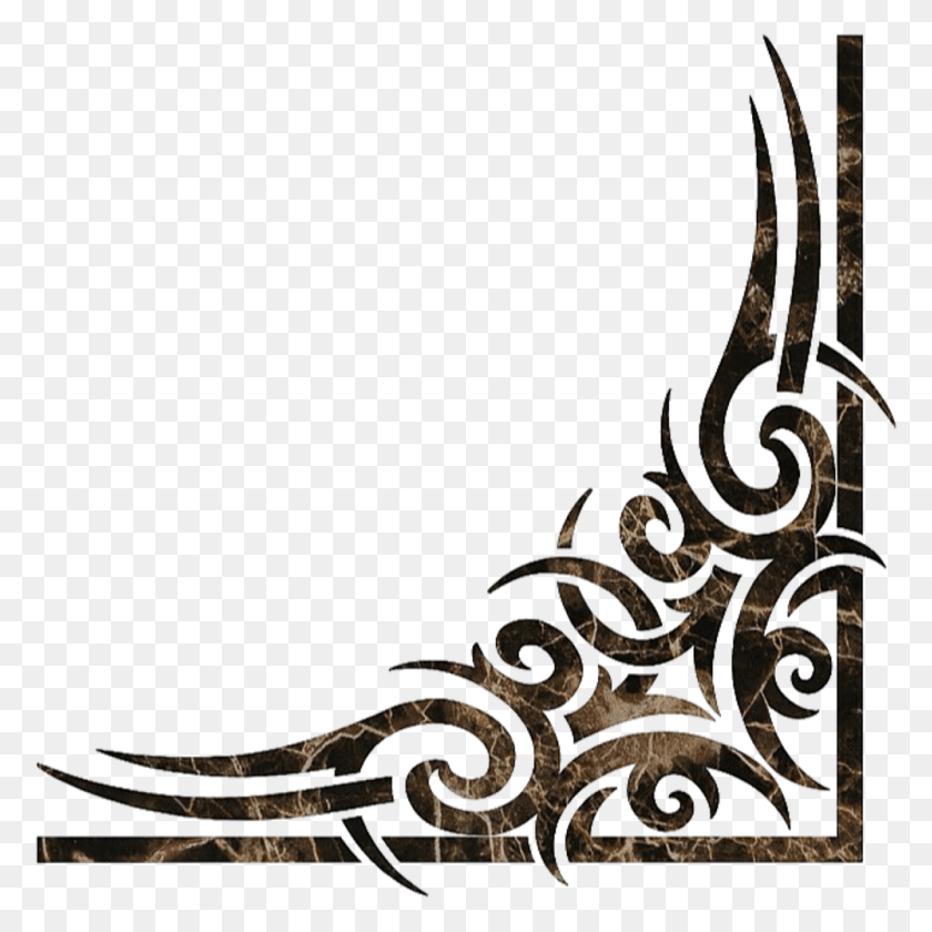 999x999 Canto Tribal Moldura Lucianoballack Illustration, Spire, Tower, Architecture HD PNG Download