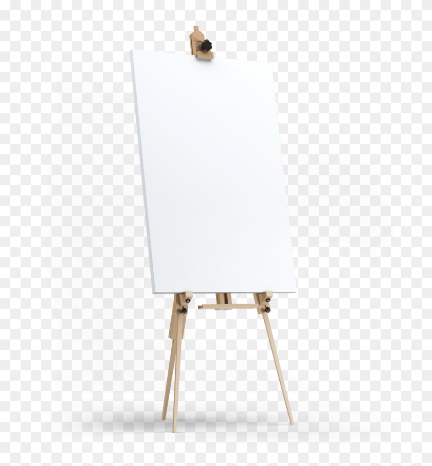 1362x1478 Canvas Easel With Portrait Canvas, Lamp, White Board HD PNG Download