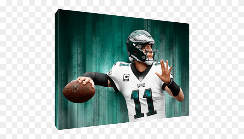 465x418 Canvas Stretched And Gallery Wrapped Over Kick American Football, Helmet, Clothing, Apparel HD PNG Download
