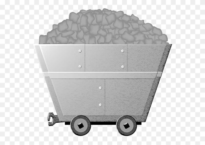 573x535 Caol Clipart Minecart Easy Drawings Of Coal, Box, Vehicle, Transportation HD PNG Download