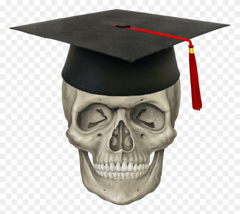 1217x1080 Cap Amp Skull Skull Head, Person, Human, Graduation HD PNG Download