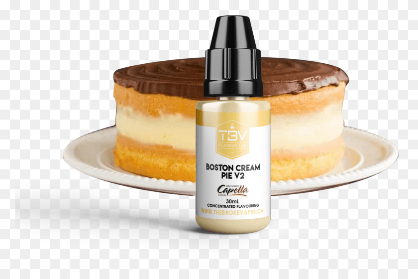 1381x886 Cap Boston Cream Pie V2 Cheesecake, Botella, Planta, Alimentos Hd Png