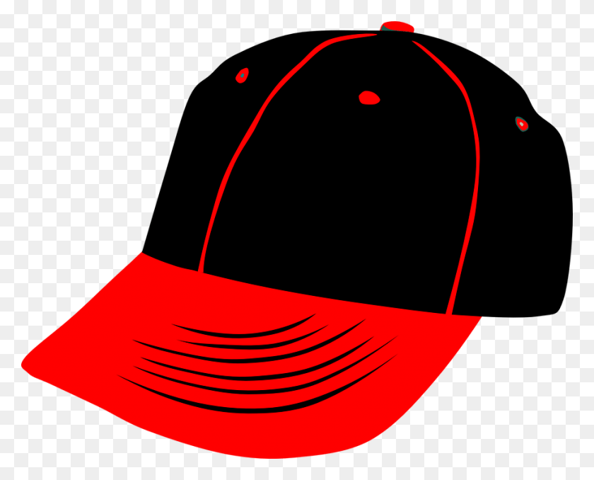 908x720 Cap Clipart Cap Baseball Hat Free Vector Graphic On Baseball Hat Clipart, Furniture, Clothing, Apparel HD PNG Download