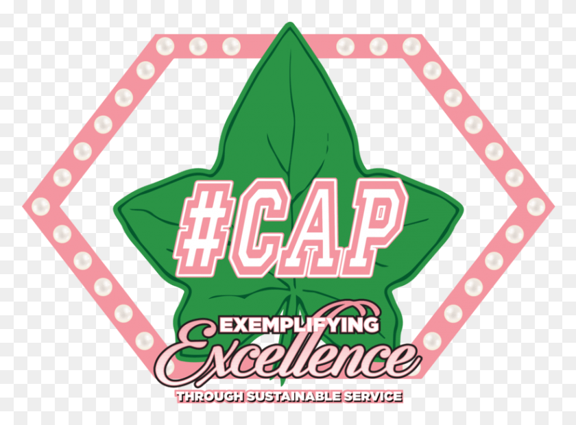 819x589 Descargar Png Cap Program Logo Con Una Hoja De Hiedra Estilizada Con Cap Alpha Kappa Alpha, Planta, Papel, Flyer Hd Png