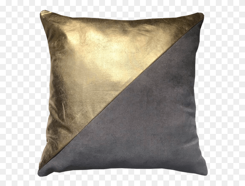 590x579 Capa De Almofada Cinza Com Dourado Cushion, Pillow, Rug HD PNG Download