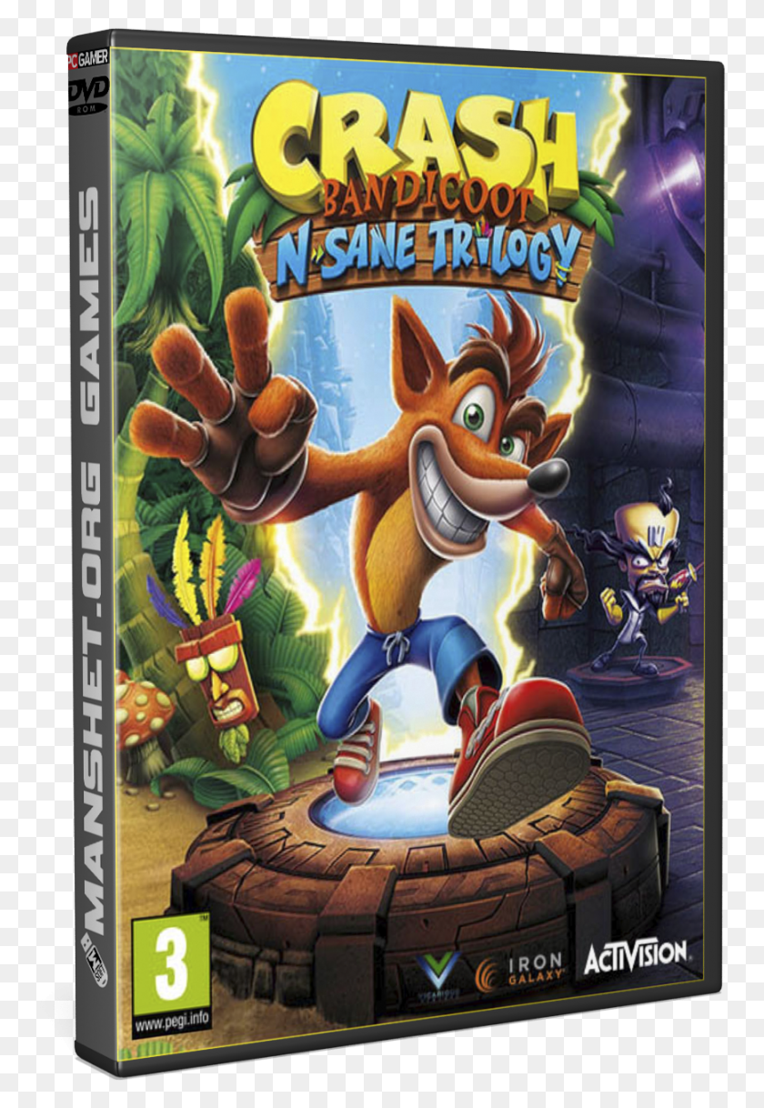 868x1289 Capas Crash Bandicoot N Sane Trilogy Pc, Disk, Dvd, Game HD PNG Download