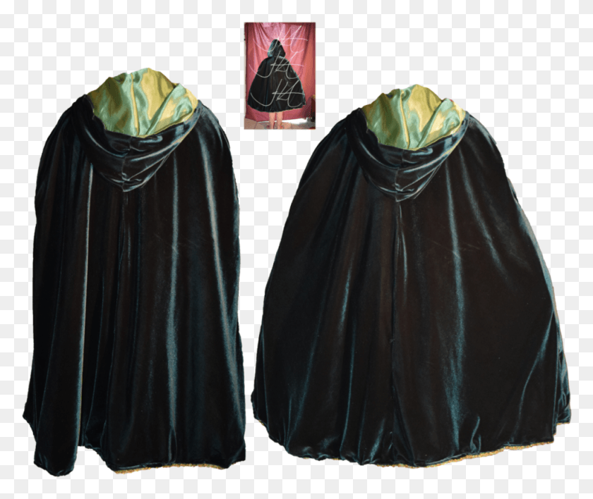 970x806 Cape Coat With Hood Image Satin, Clothing, Apparel, Fashion HD PNG Download