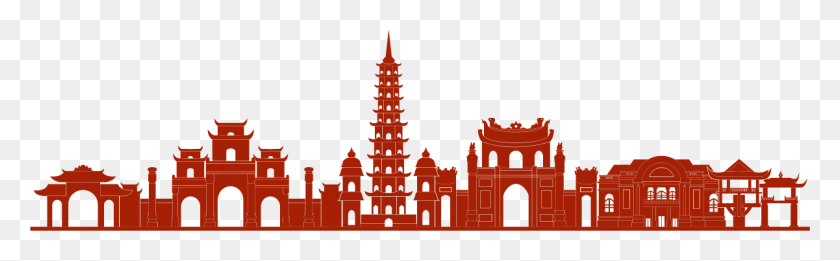 1201x311 Capital City Hanoi Vietnam Skyline, Architecture, Building, Temple HD PNG Download