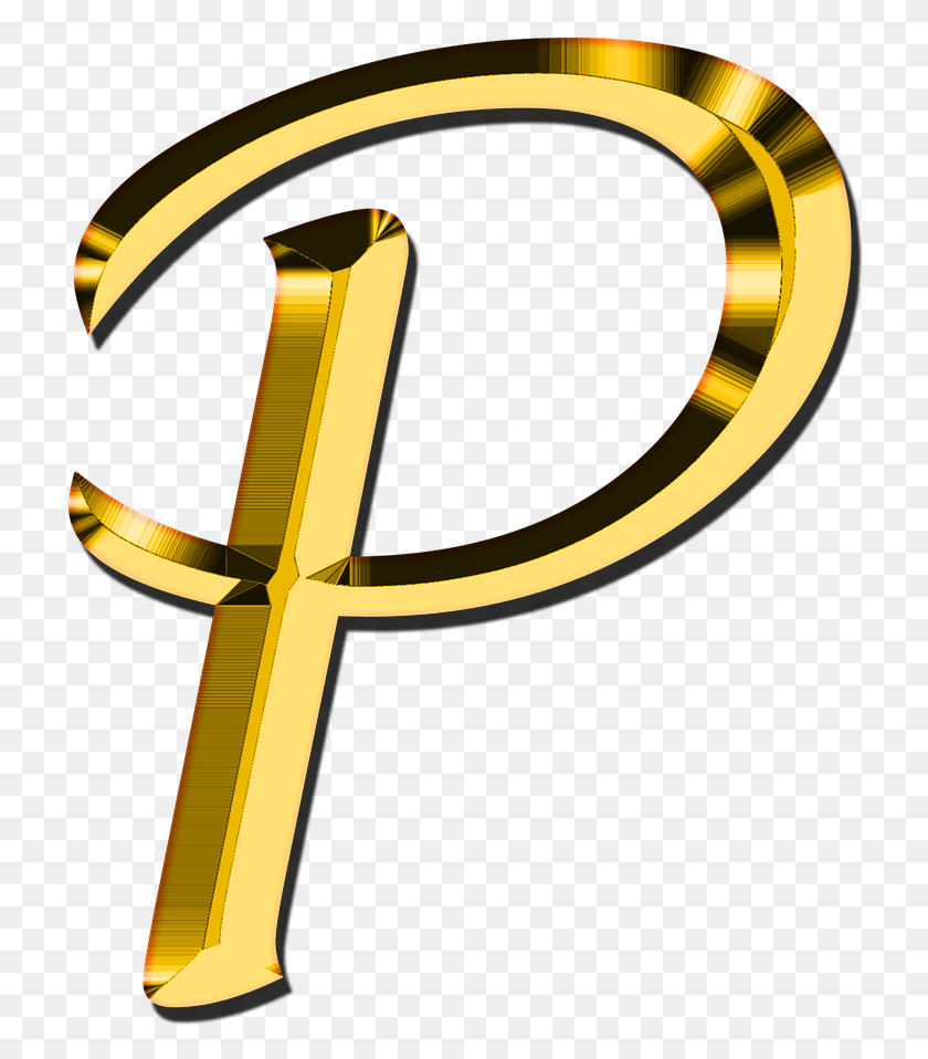 723x898 Capital Letter P P Letter, Symbol, Emblem, Gold HD PNG Download