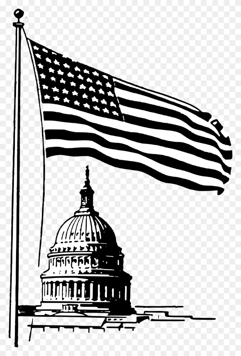 847x1280 Капитолий Вашингтон, Вашингтон, Округ Колумбия, Флаг, Здание Капитолия, Бесплатные Картинки, Символ, Американский Флаг Png Скачать