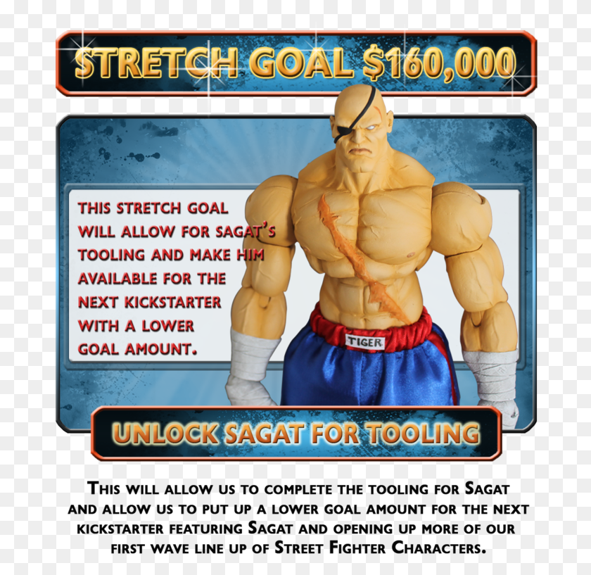 701x757 Capo Street Fighter Sagat Stretch Goal Barechested, Person, Human, Brace HD PNG Download
