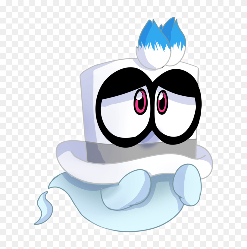 663x788 Cappy The Hatghost By Penguinspuffy Drawing Practice Cappy The Hat Ghost, Pillow HD PNG Download