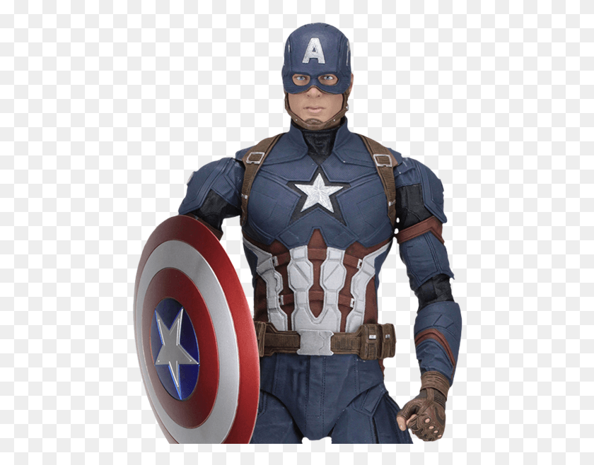 468x598 Descargar Png Capitán América Guerra Civil Neca 1 4 Capitán América Guerra Civil, Armadura, Persona, Humano Hd Png