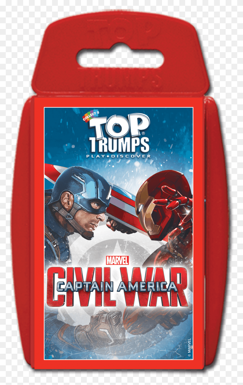 1307x2126 Captain America Civil War Top Trumps Top Trumps Civil War, Person, Human, Advertisement HD PNG Download