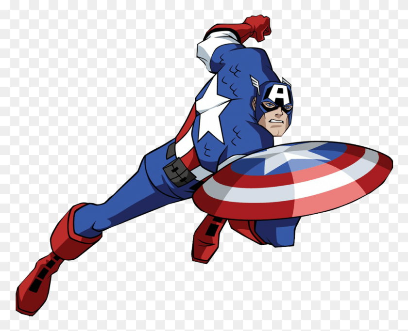 960x767 Captain America Clipart Marvel Avengers Alliance Captain America Cartoon Render, Person, Human, Costume HD PNG Download