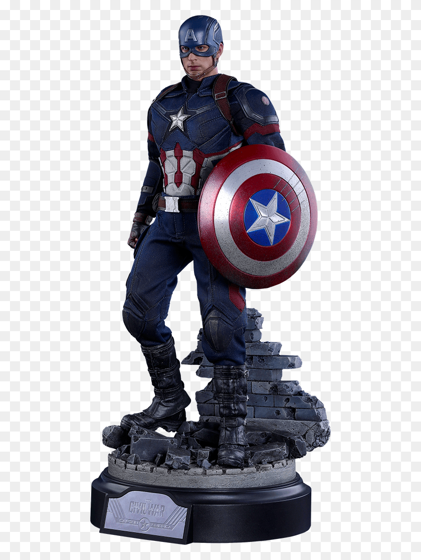 480x1056 Captain America Hot Toys Captain America Civil War Battling Version, Armor, Person, Human HD PNG Download