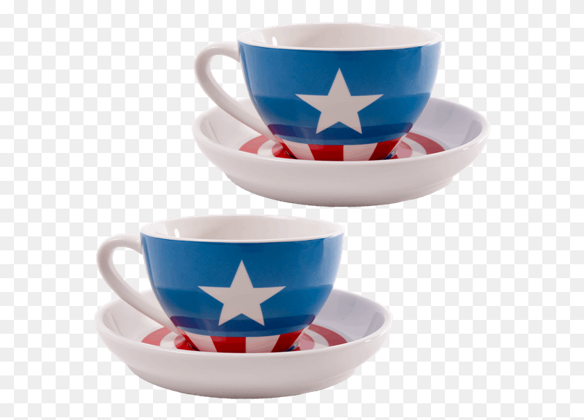 572x544 Captain America Tea Cup Amp Saucer Set Of Marvel Cup Amp Saucer, Pottery, Coffee Cup HD PNG Download