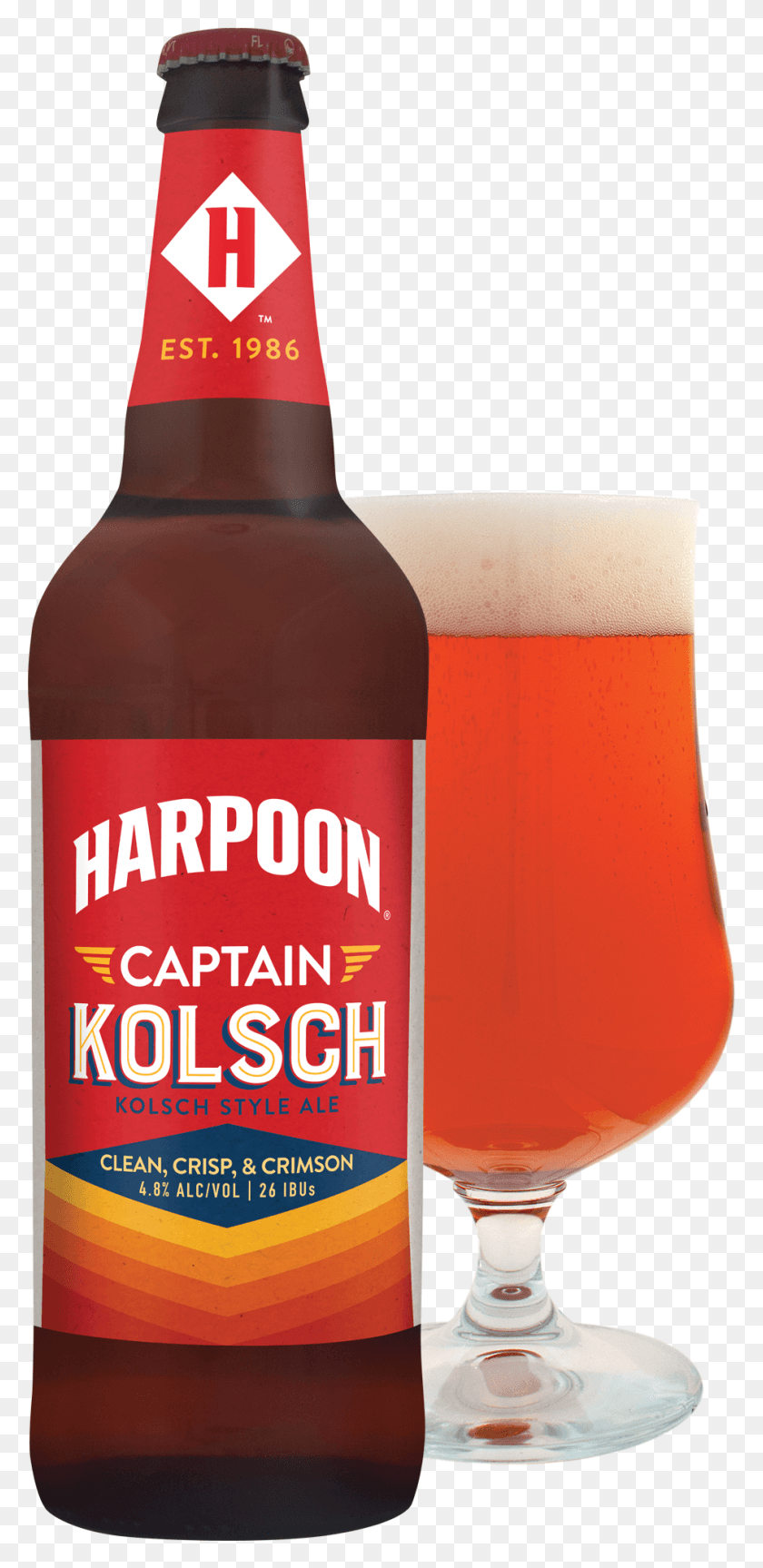 943x2016 Captain Kolsch Bottle And Glass Pdf Wheat Beer, Alcohol, Beverage, Drink HD PNG Download