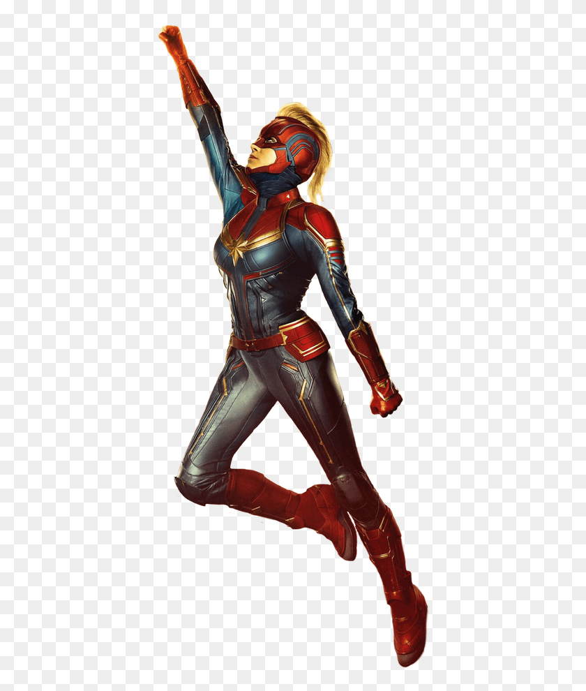 394x930 Captain Marvel By Stark3879 Dcwludb Fullview Carol Danvers Captain Marvel, Person, Human, Costume HD PNG Download
