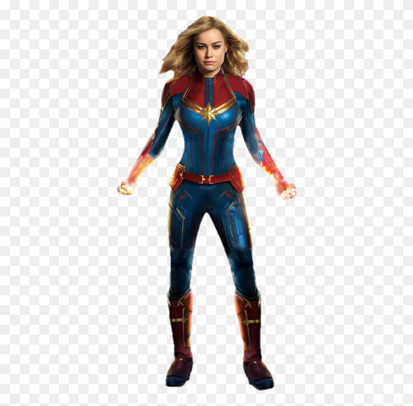 370x765 Captain Marvel Transparent Carol Danvers Captain Marvel, Person, Human, Costume HD PNG Download