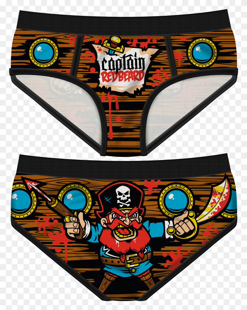 1474x1883 Captain Redbeard Funny Period Panties, Clothing, Apparel, Underwear HD PNG Download