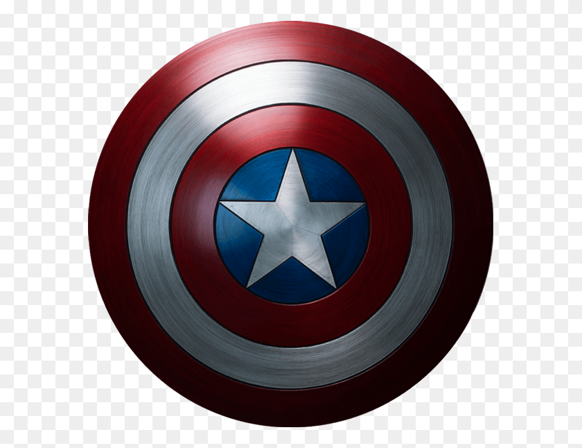 585x586 Descargar Png / Capitán América Escudo Png