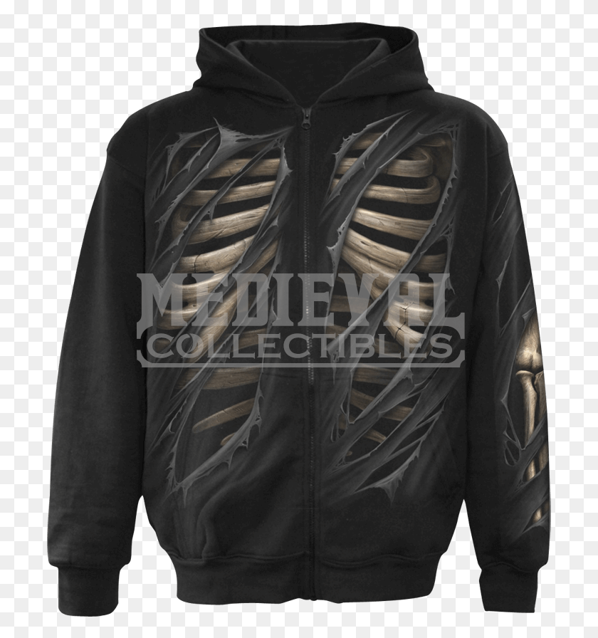 709x836 Capucha Con Cremallera De Spiral Ryukzak S Cherepom Muzhskoj, Clothing, Apparel, Sweatshirt HD PNG Download