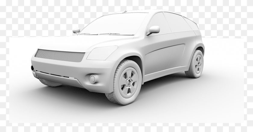 1281x624 3D Модель Автомобиля Белый, Автомобиль, Транспорт, Автомобиль Hd Png Скачать
